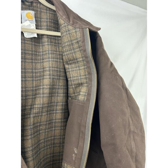 Vintage Carhartt Detroit Jacket Flannel Lined 2XL J200DKB Dark Brown Union Labor - Picture 13 of 16